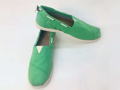Toms 台灣新款時尚綠色皮繩馬克線男鞋