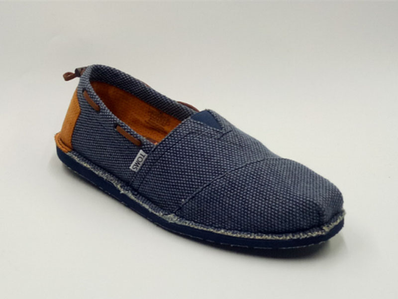 Toms 台灣新款時尚深藍皮繩馬克線男鞋