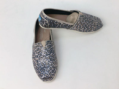 Toms 台灣新款時尚豹紋亮片懶人女鞋