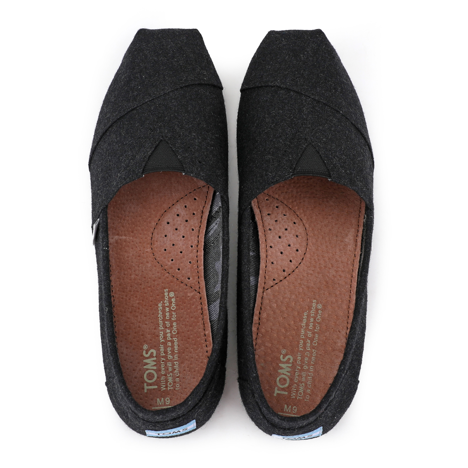 台灣Toms新款黑色法蘭絨男鞋