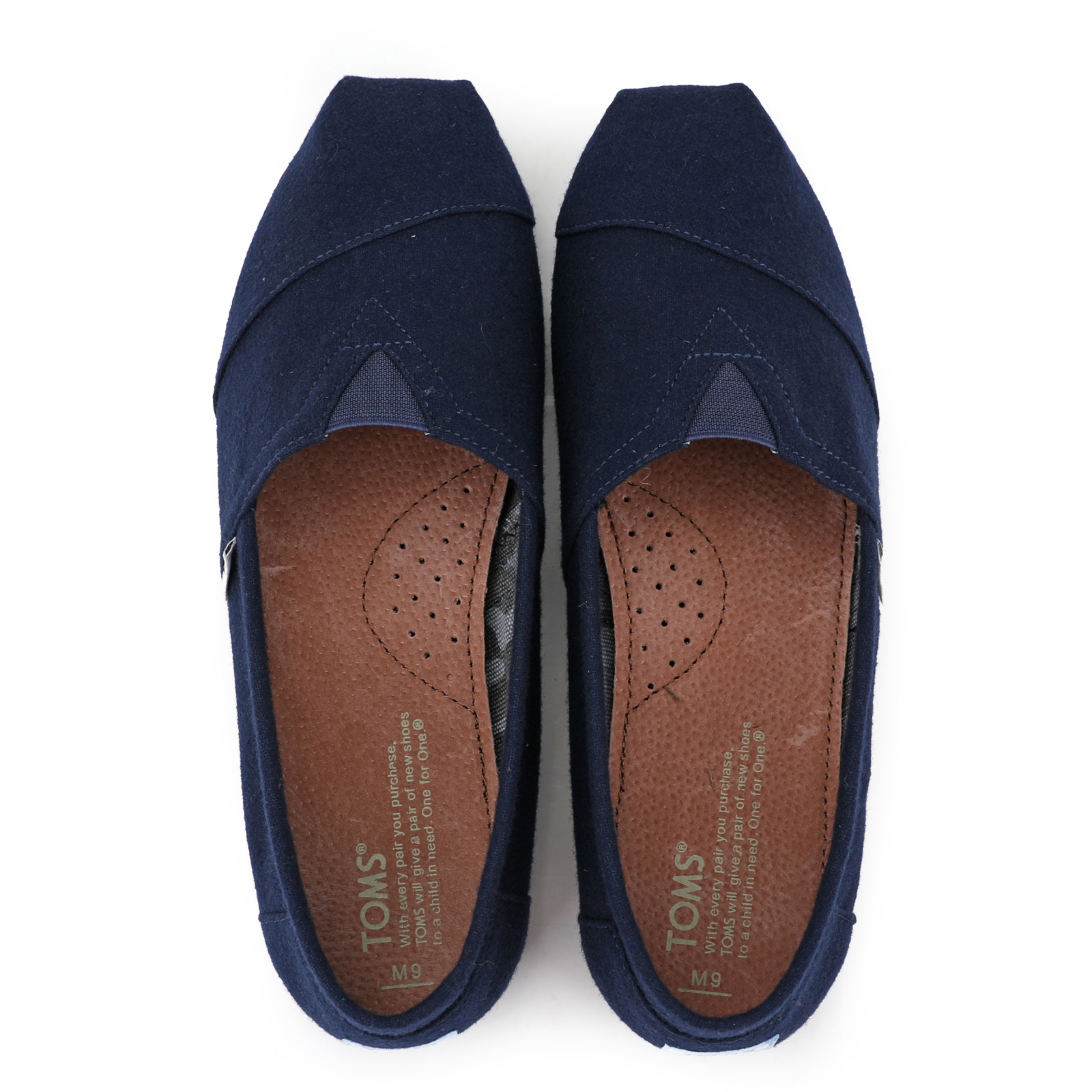 台灣Toms新款藍色法蘭絨男鞋